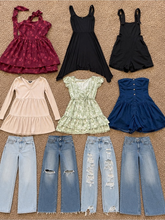 American Eagle Outfitters Denim - Womens Light Wash Straight-Leg Jeans, dresses lot